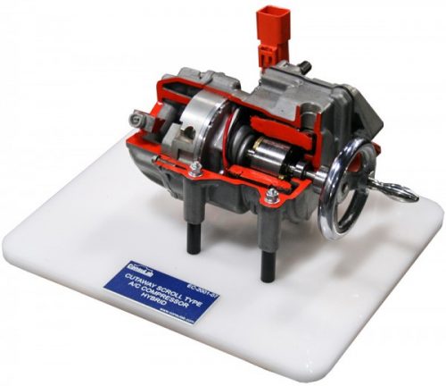 EC-2001-07 Cutaway hybrid scroll type A/C compressor