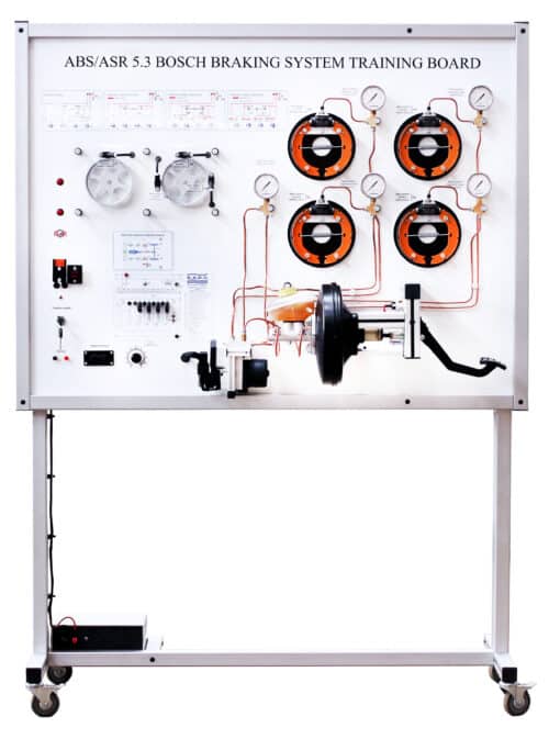 Training board simulator for ABS/ASR 5.3 BOSCH braking system